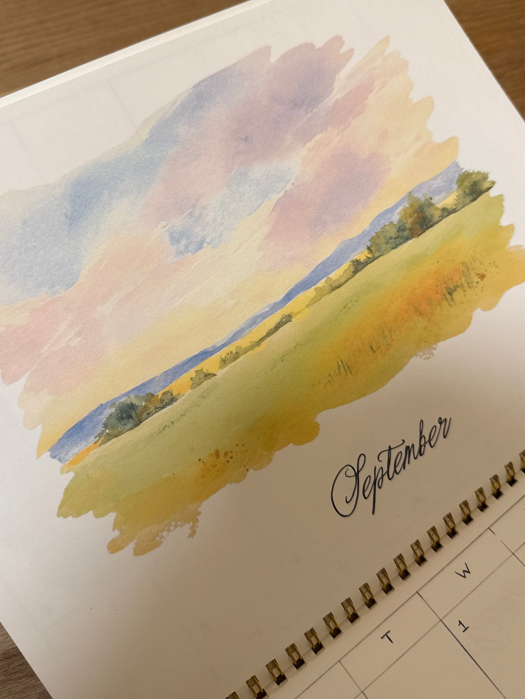 2027 Watercolor Landscape Calendar