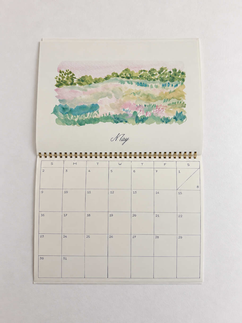 2027 Watercolor Landscape Calendar