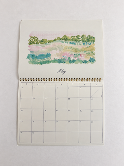 2027 Watercolor Landscape Calendar